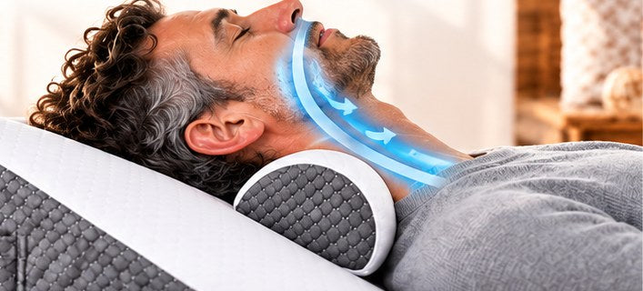 Upper body resting in a raised position on NeuroSense Balance